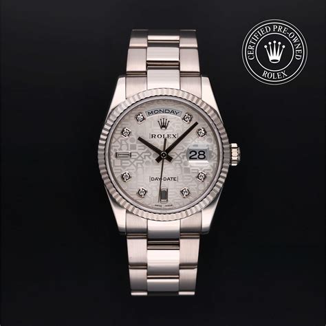 rolex certified pre-owned day-date 35 mm|rolex pre owned warranty.